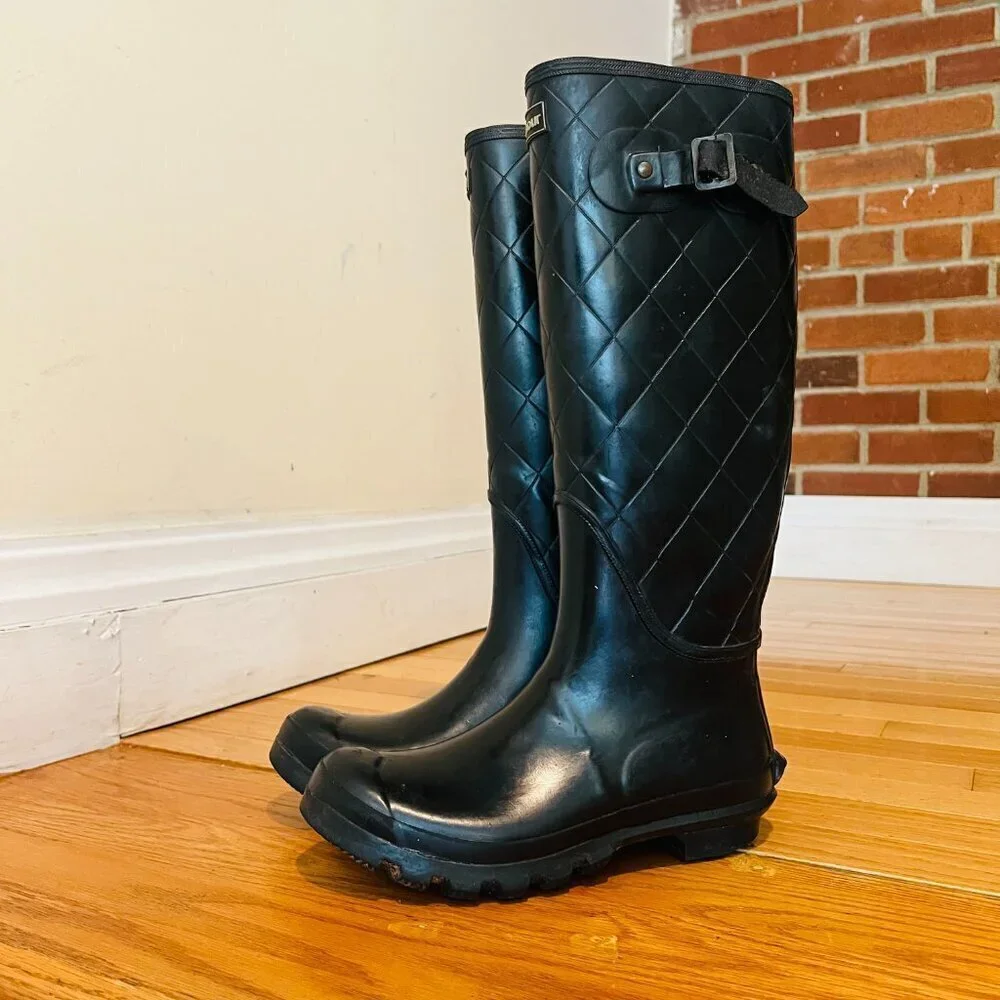 Barbour Women's Bede Wellington Boots Black Size 5